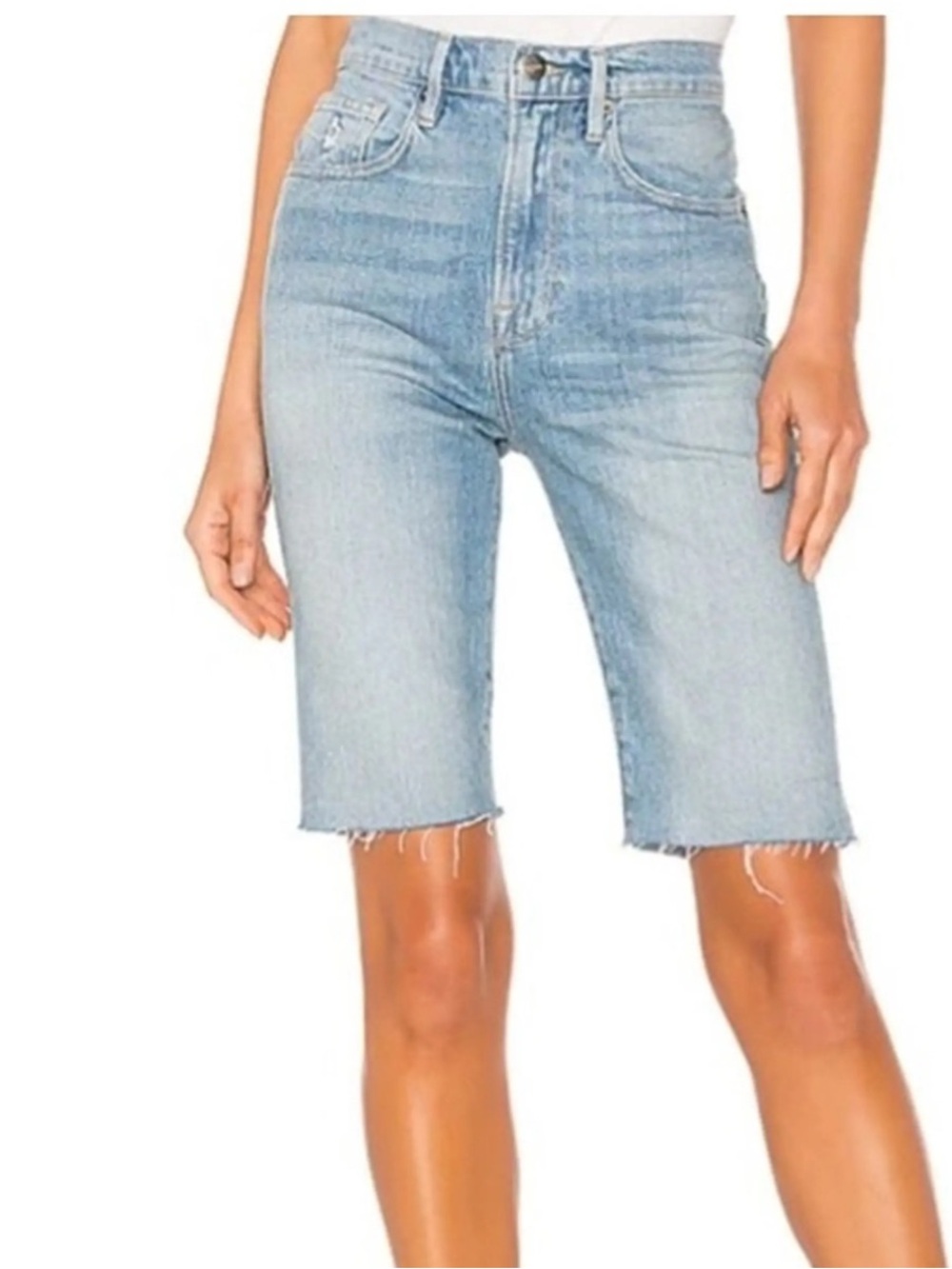 Frame Le Vintage Bermuda Shorts with Raw edge